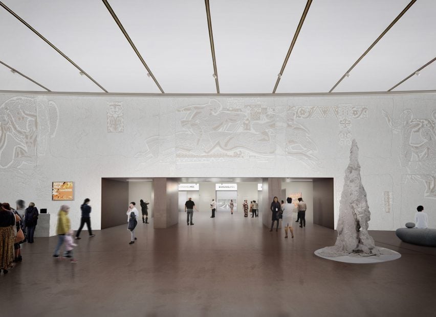 Rendu d'une galerie d'art au Kazakhstan