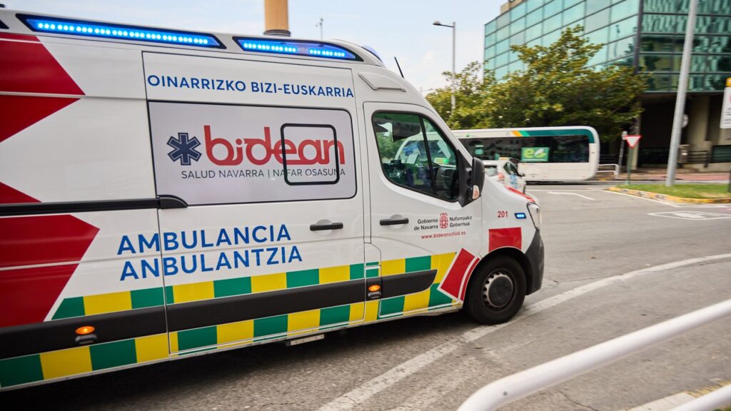 Enfant blessé dans un choc arrière sur une route de Navarre
