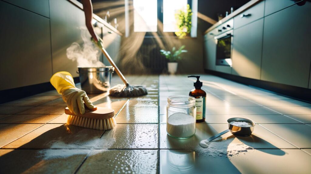 Découvrez ce mélange surprenant qui blanchit le carrelage sans eau de Javel !