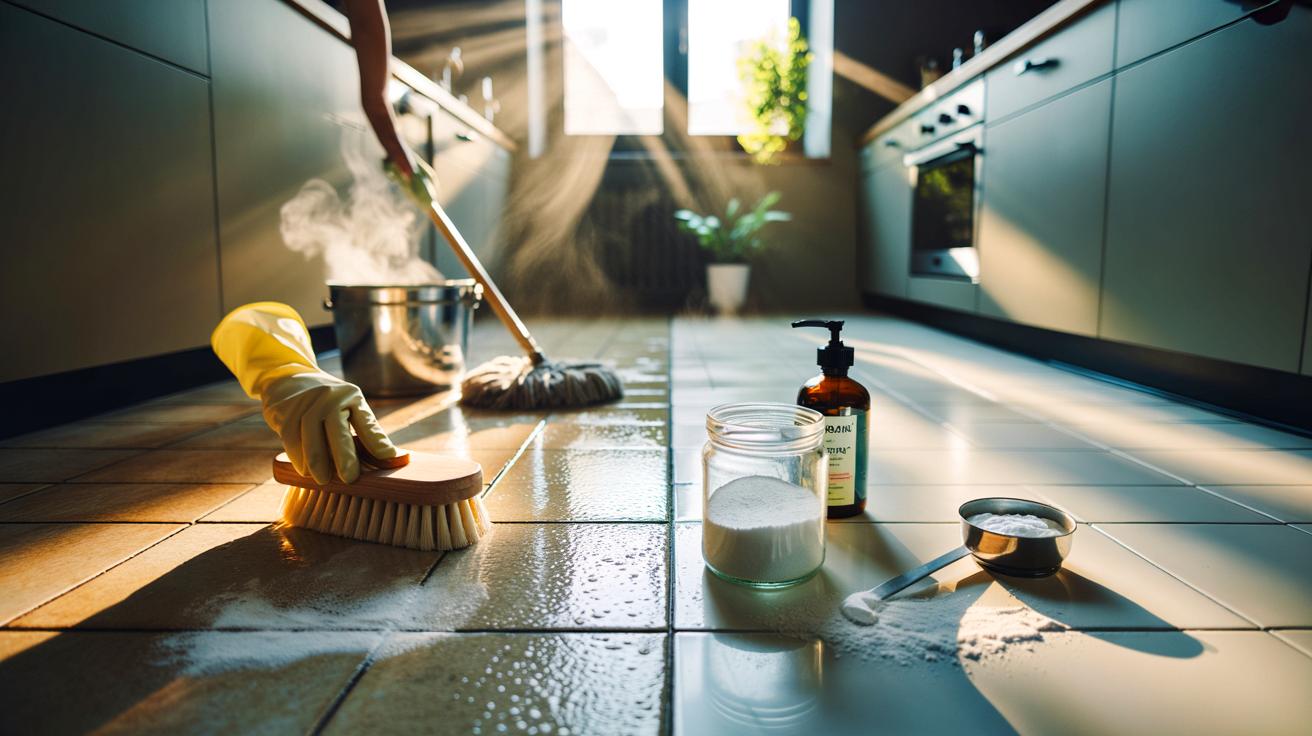 Découvrez ce mélange surprenant qui blanchit le carrelage sans eau de Javel !