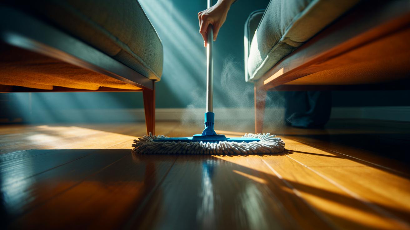 Découvrez cette méthode surprenante pour éliminer la poussière cachée sous vos meubles sans aspirateur !