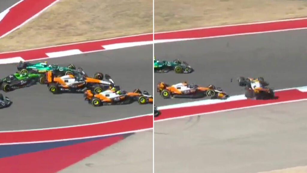 Accident McLaren au premier virage : les deux pilotes sortent du sprint