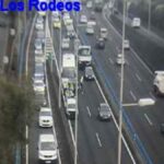 Accident multiple sur la TF-5 : embouteillages près de l'aéroport du nord de Tenerife
