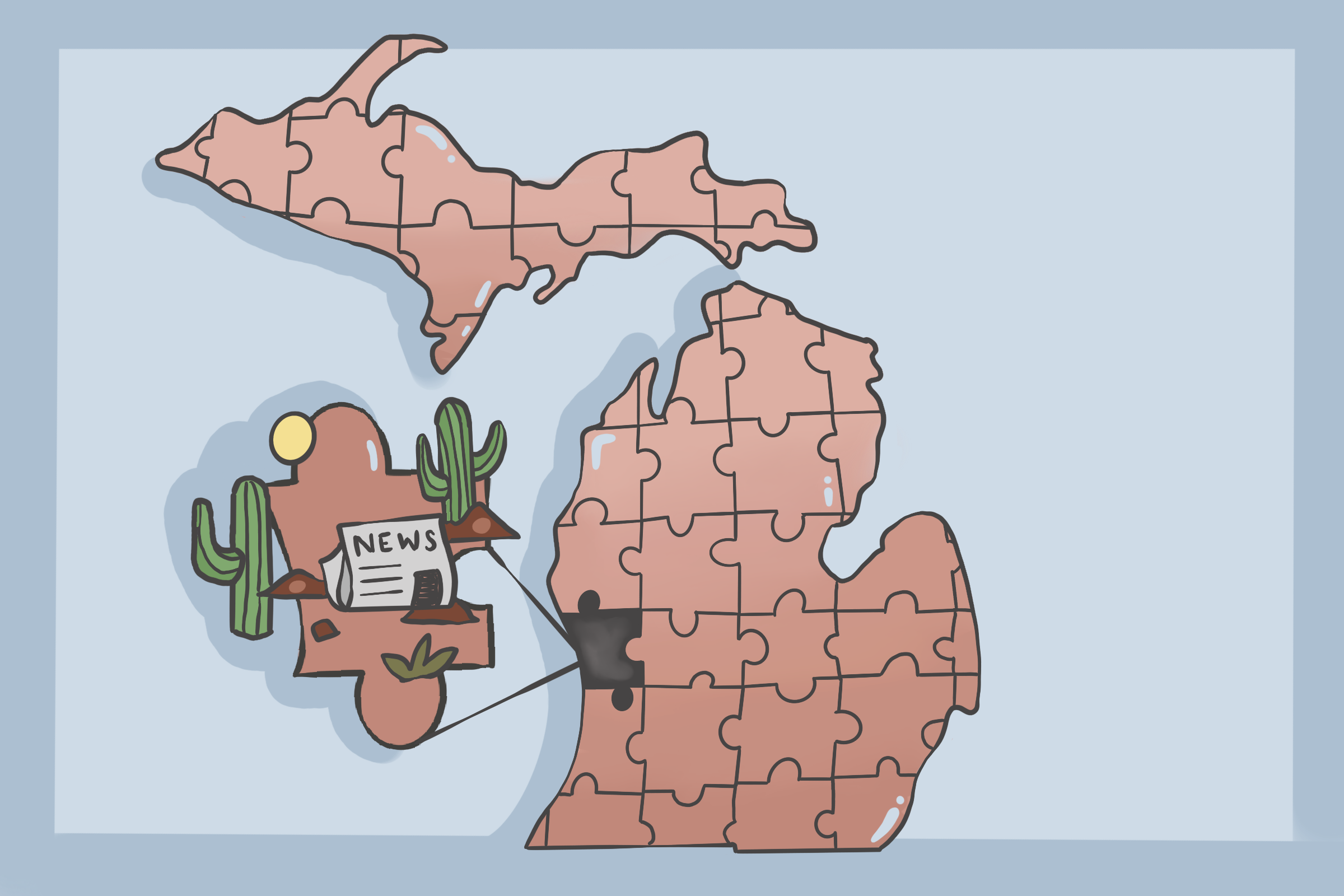 Des comtés du Michigan : des 'déserts d'information' selon des études nationales, mais les éditeurs locaux résistent !