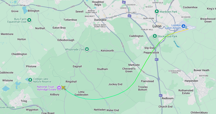 Carte du vol anniversaire d'easyJet