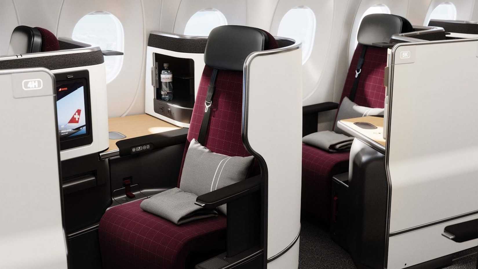 Cabine de Classe Affaires de SWISS International Air Lines