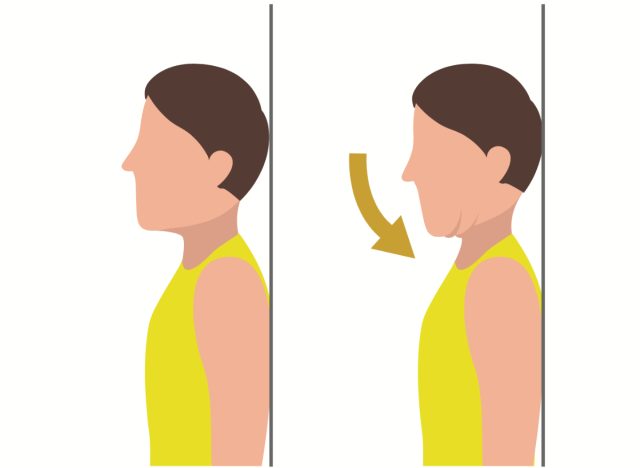 Exercice de flexion de menton