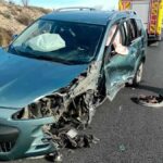 Accident spectaculaire sur la N-234 : deux blessés à Teruel
