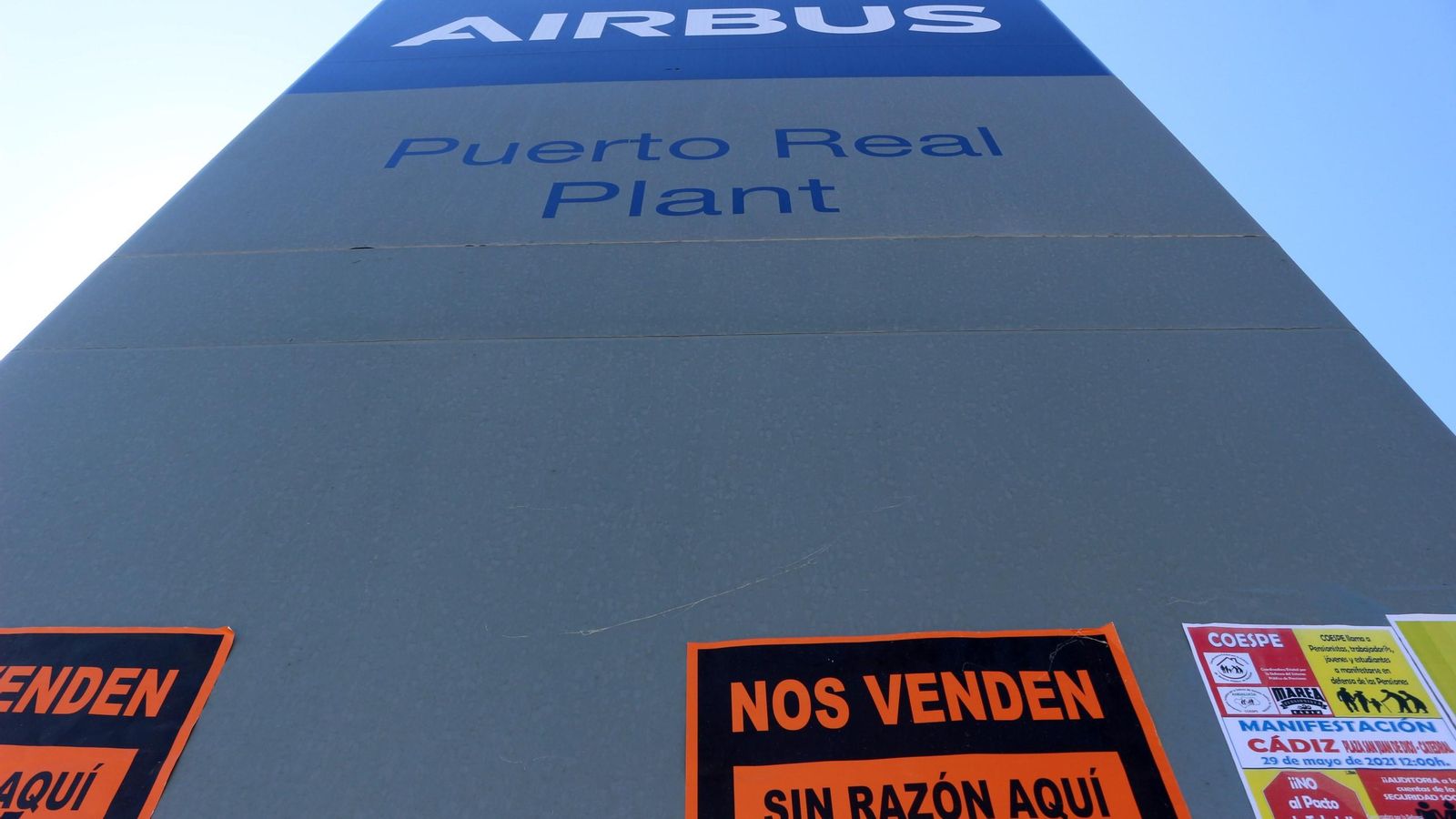 Protestes suite à la fermeture de l’usine Airbus de Puerto Real en 2021