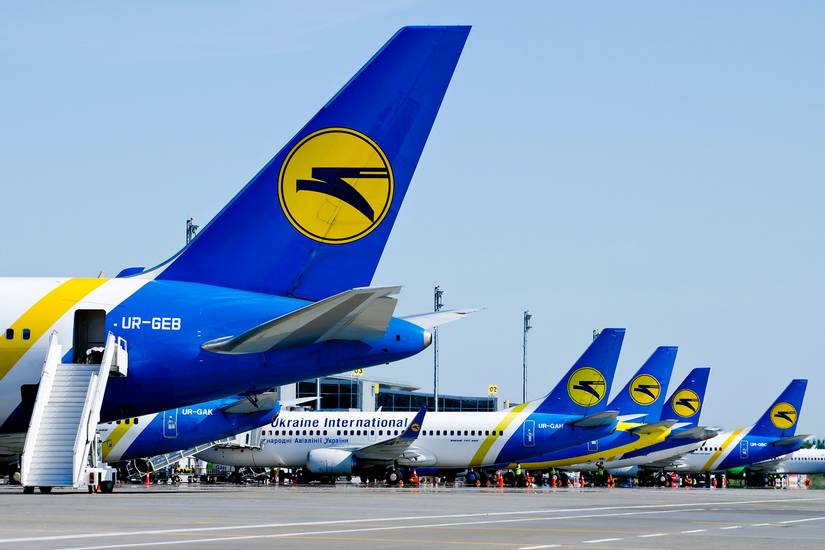 Avion Ukraine International Airlines à l'aéroport de Boryspil