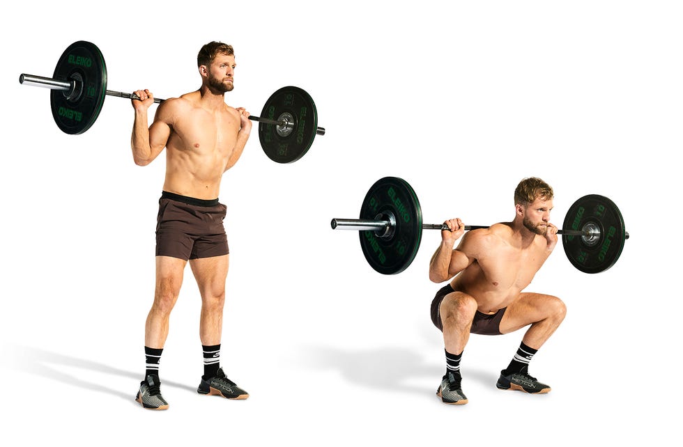 squat arrière avec barre