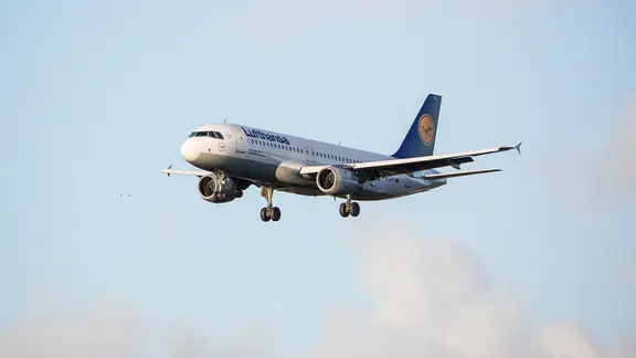 Un Airbus 320 - 211 (D - AIPL) de la compagnie Lufthansa.