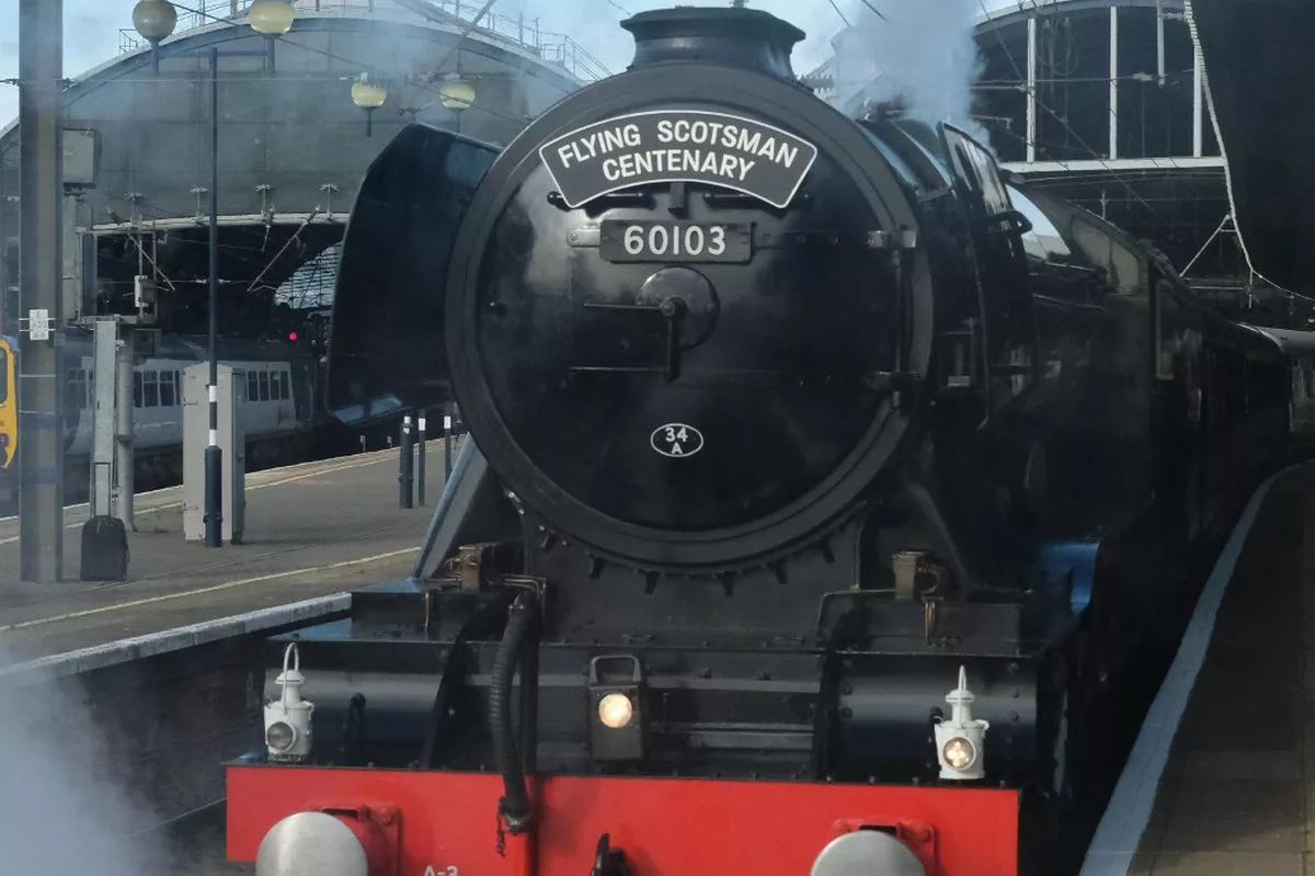 Le Flying Scotsman a été retardé lors d'un voyage festif vers Newcastle