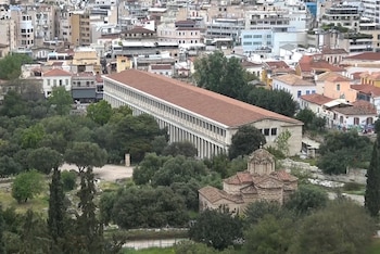 Vue aérienne d'Athènes