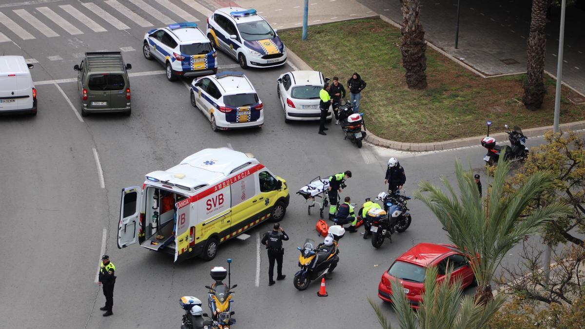 Policier local d'Alicante gravement blessé dans un accident de la route