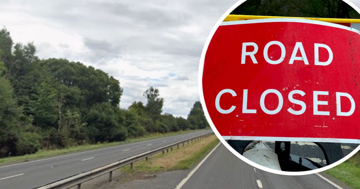 A1 fermé dans le Northumberland, réparations d'urgence de la route au sud