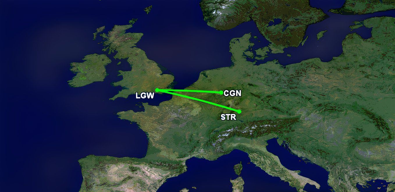 Routes d'Eurowings à Gatwick en 2026