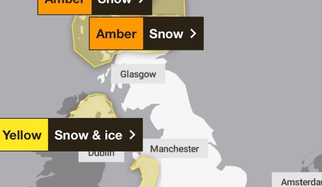 Conditions glaciales à Exeter : l'air arctique s'installe à Devon