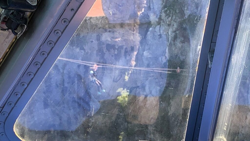Rescat d'une jeune coincée dans une tyrolienne à Murcie