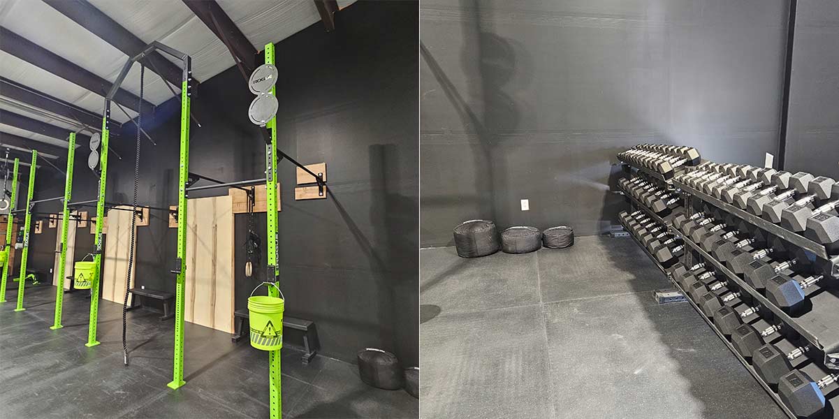 Équipement à l'intérieur du gymnase Psychotic Addictions.
