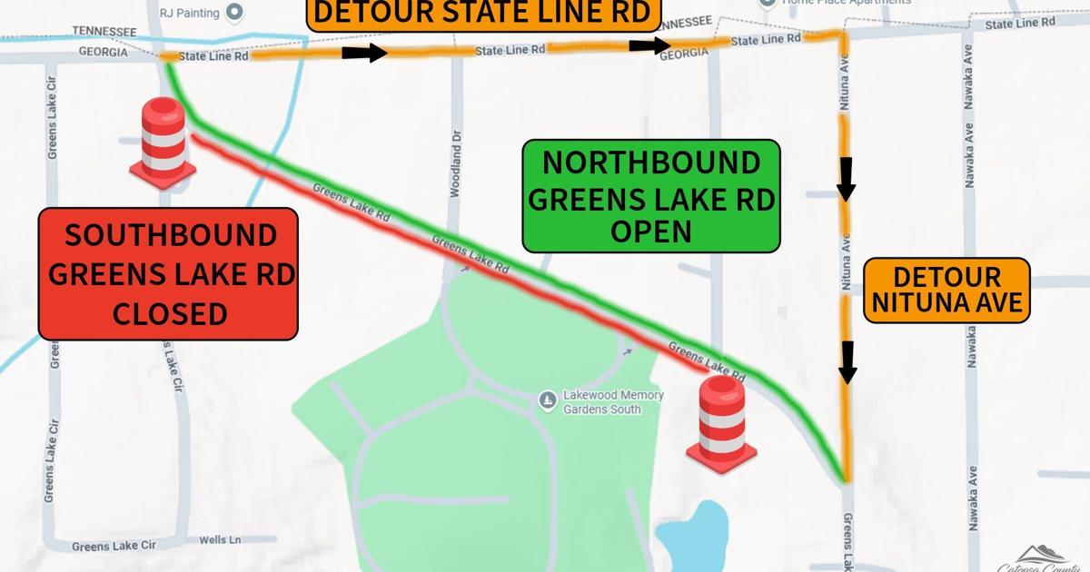 Fermeture de la route Greens Lake à Catoosa : Ce qu'il faut savoir !