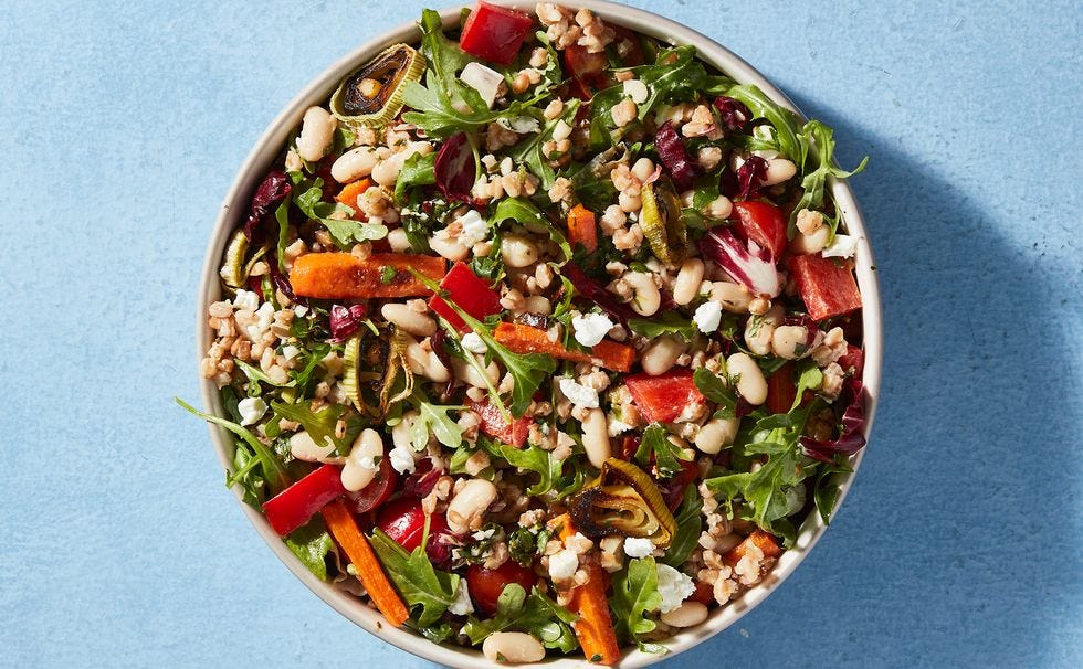 Salade de farro et haricots blancs