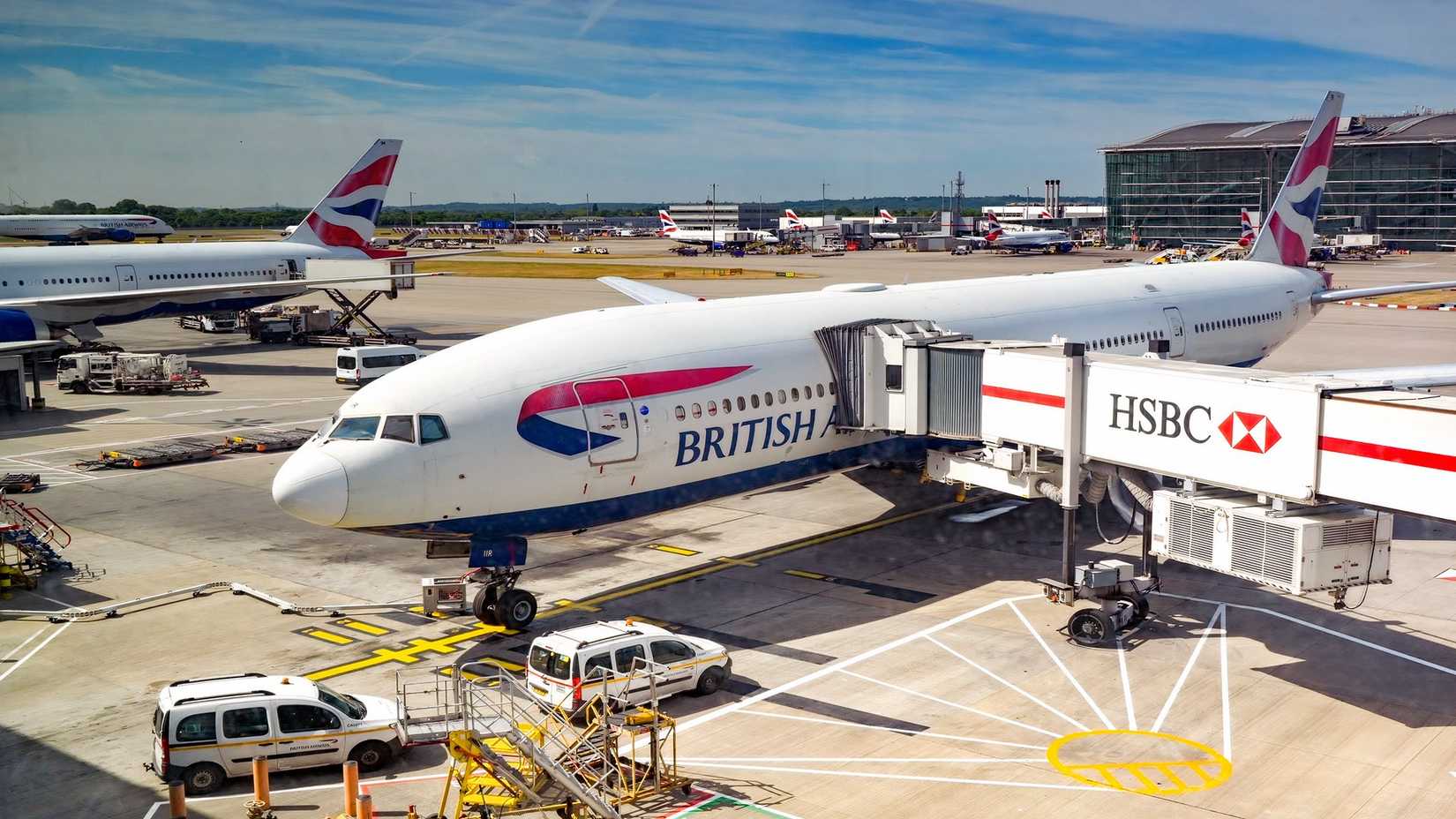 British Airways Boeing 777-200ER au sol à Heathrow
