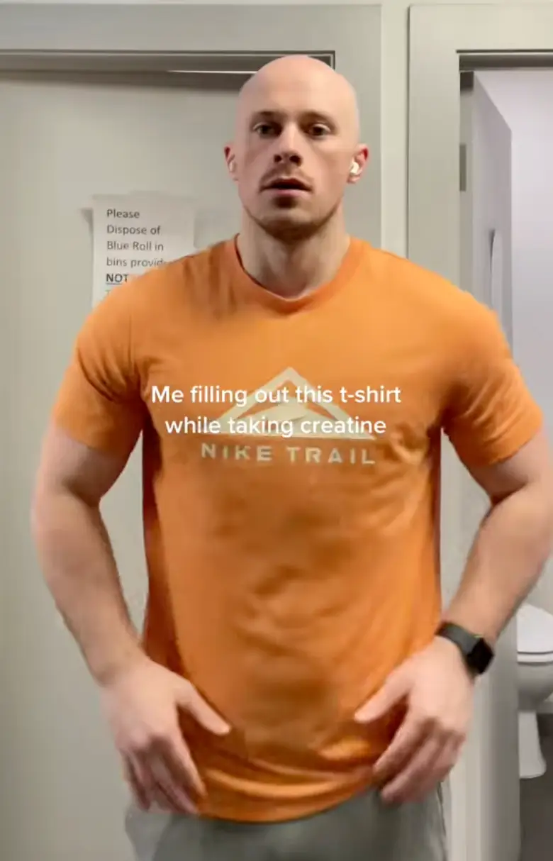 Apparence de Cillian pendant la prise de créatine.