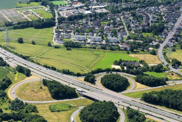 Vue aérienne du croisement de Dortmund/Witten