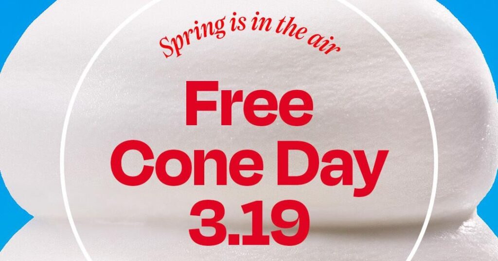 Calendrier à jour : le jour du cône gratuit chez Dairy Queen !
