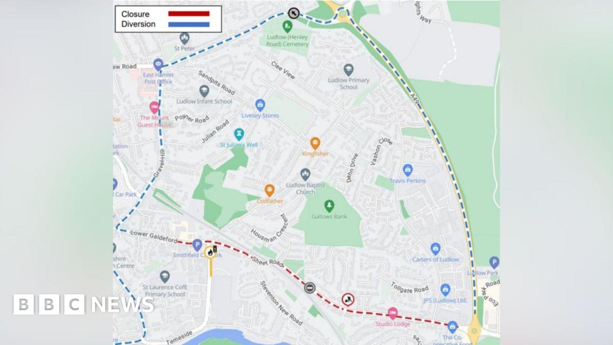 Fermetures de routes pour travaux à Ludlow et Prees
