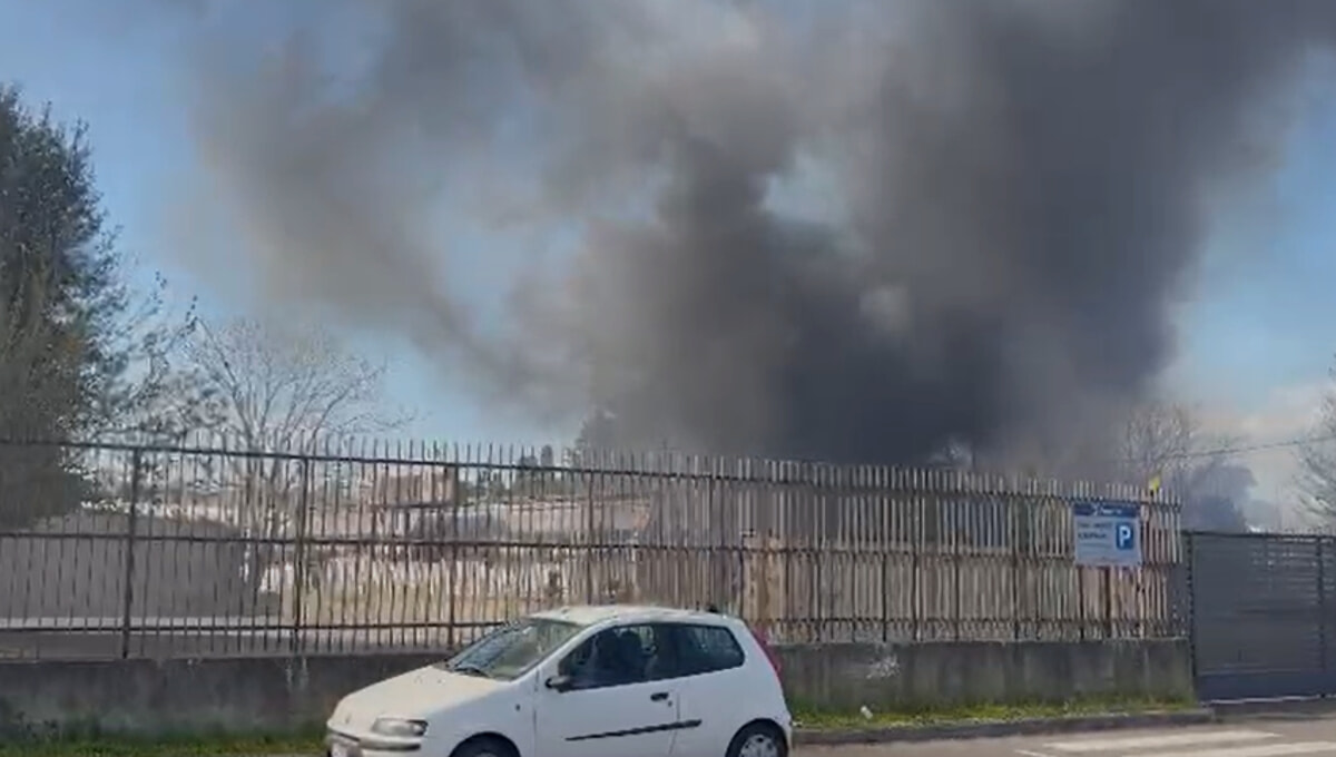 La zone de l'incendie