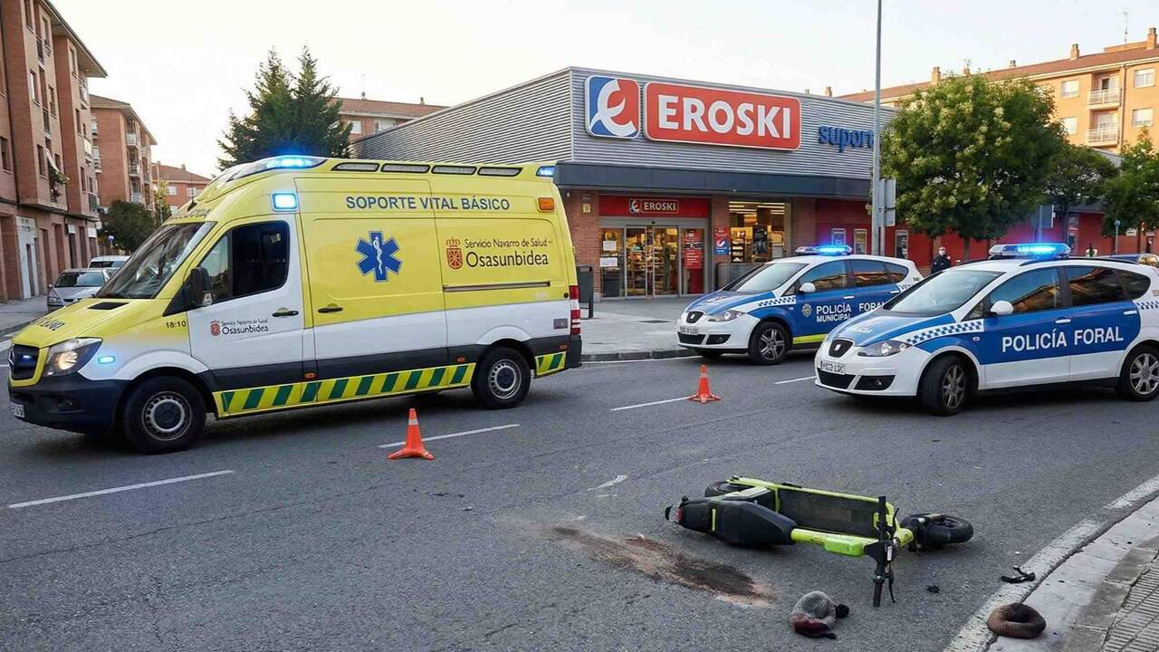 Jeune de 19 ans blessée dans un accident de trottinette à Burlada