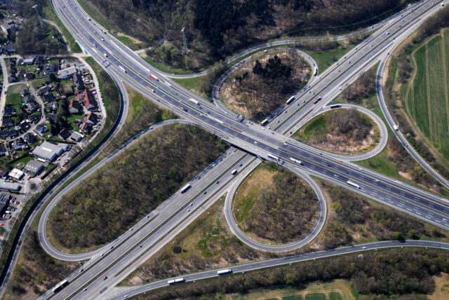 Vue aérienne du Westhofener Kreuz
