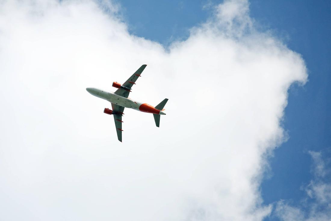 Un avion dans le ciel