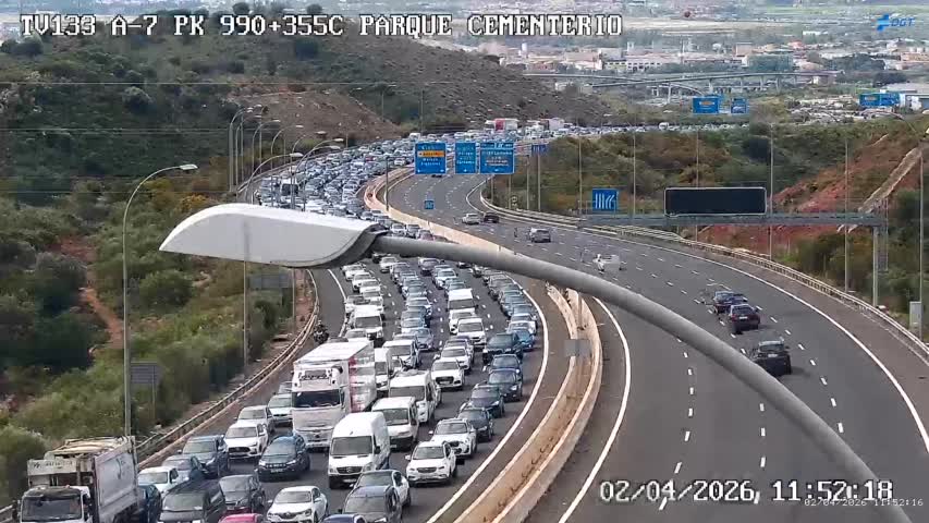 Embouteillage sur la route à 11h50