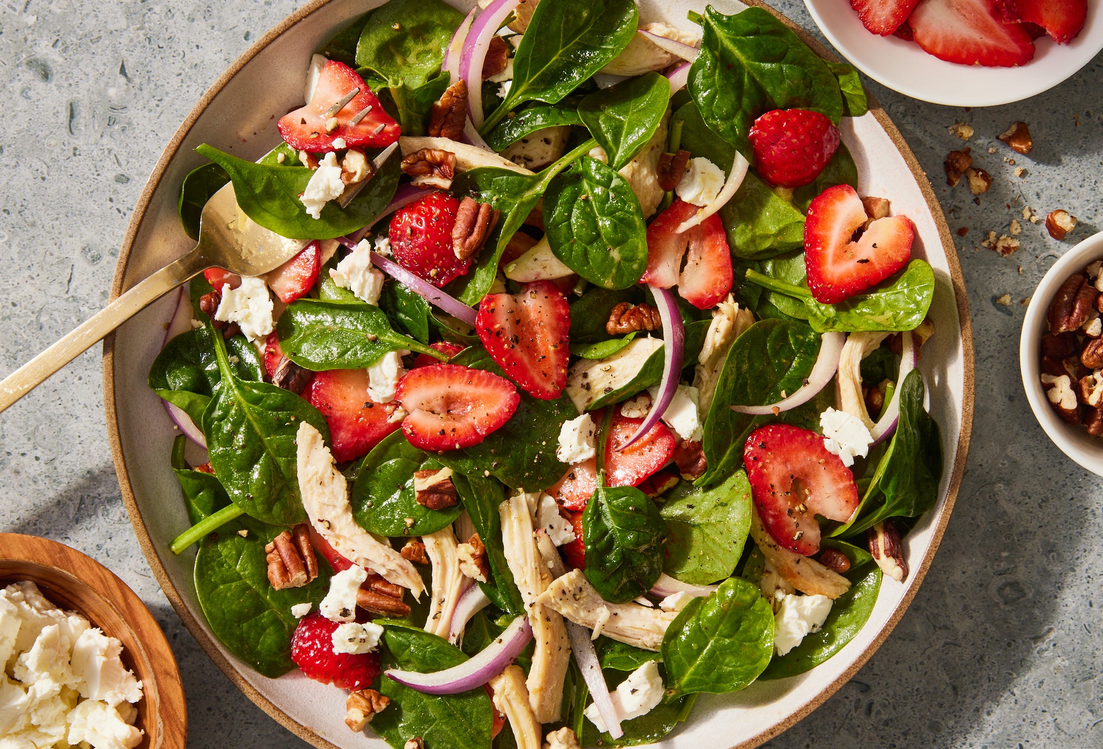 Salade de Fraises et Épinards