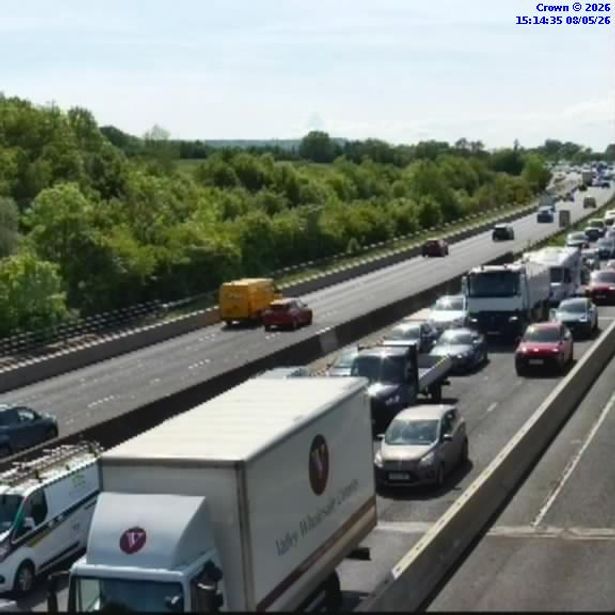 Trafic sur la M5.