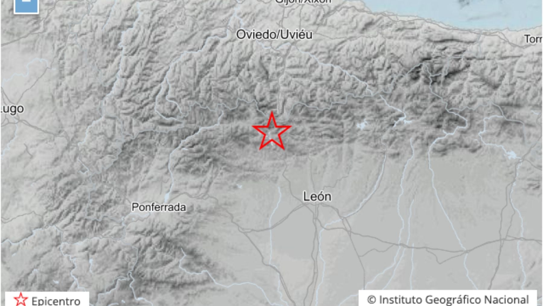 Petits tremblements de terre secouent plusieurs communes de León, épicentre à Sena de Luna