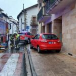 Blessé après un accident à Lakuntza : voiture sortie de la route et collision avec un bâtiment