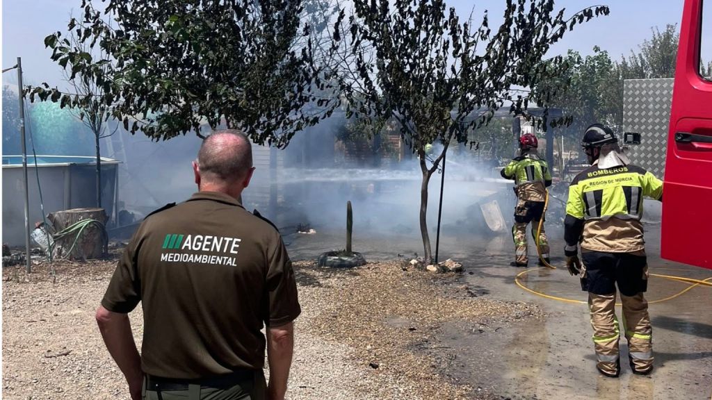 Incendie dans une remise à la Sierra de la Muela