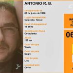 Recherche d'un homme de 49 ans disparu à Calaceite depuis mardi