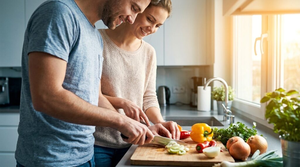 Redécouvrir la passion : quand trancher des légumes a ravivé notre complicité.