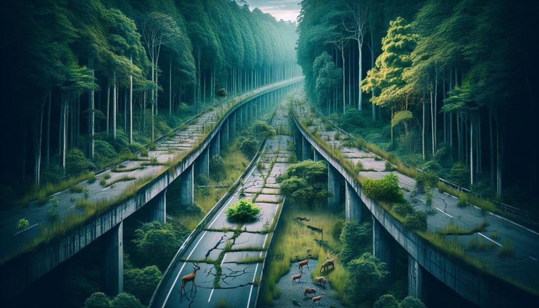L’« autoroute 46 » devait unir Fulda et Würzburg, mais elle n’a jamais été achevée. Elle est aujourd’hui le plus long monument de Bavière.