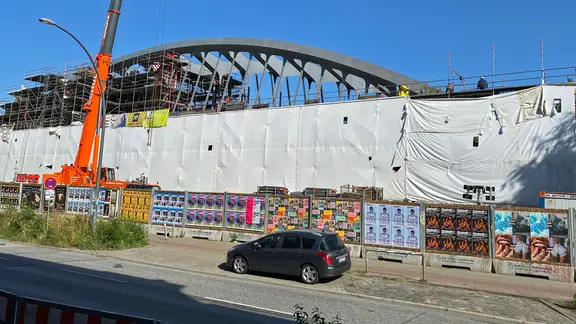 La nouvelle Sternbrücke partiellement dévoilée.