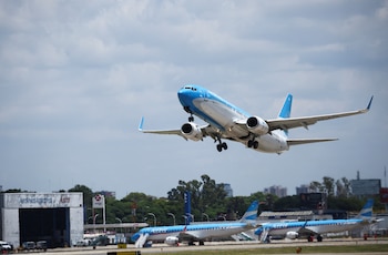 Le troisième vol spécial d'Aerolíneas Argentinas à New York.