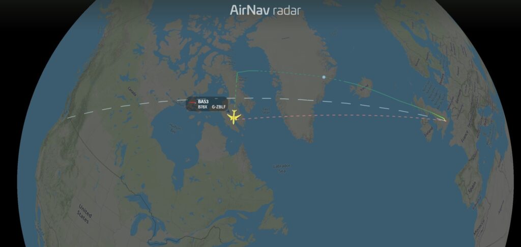 Boeing 787 de British Airways détourne son vol vers Seattle en raison d'un problème technique dans le Grand Nord canadien