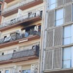 Incendie au troisième étage de l'avenue Barcelona à Castelló