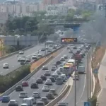 Incendie d'un véhicule entraîne des embouteillages sur l'autoroute de Llucmajor