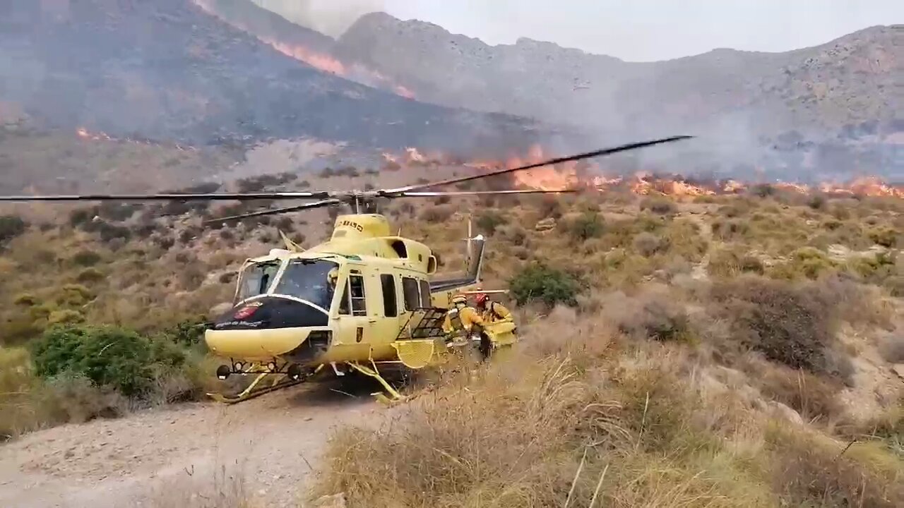 Incendie maîtrisé dans la Sierra de las Moreras à Mazarrón